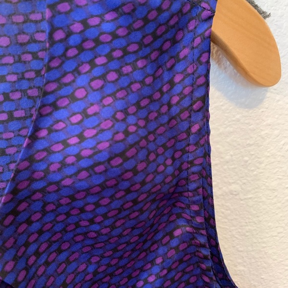 Coldwater Creek Blue & Purple Blouse Medium - Picture 5 of 8